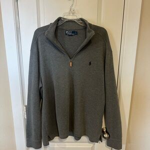 Ralph Lauren Men's Charcoal Zip-Up Sweater